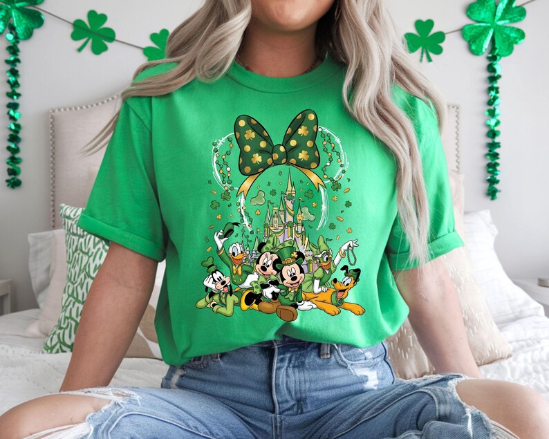 Camiseta del Día de San Patricio del Castillo de Disney, camiseta infantil del Día de San Patricio de Disney, camiseta de trébol del Reino Mágico de Disneyland, camiseta familiar de San Patricio de Disney imagen 6