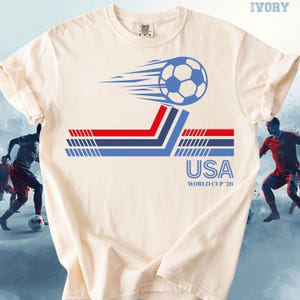 Retro Soccer Tees: Brazil, Argentina, USA, Mexico, England, Portugal, France, Germany World Cup 2026 image 9