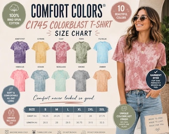 Comfort Colors Color blast Tie Dye 1745 Shirt, Blank Color blast 100% Cotton Tee, Garment Dyed Unisex Tee, Vintage Washed Blanks
