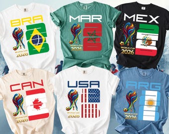 2026 World Cup Soccer Comfort Colors  Tee, USA Canada Mexico Football Fan Shirt