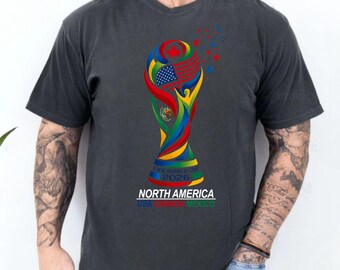 2026 World Cup North America Soccer T-Shirt, Patriotic USA Fan Tee