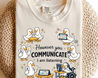 Funny Goose Speech Therapy Shirt, SLP Crewneck, SLPA Speechie Graduation Gift, Speech Language Pathologist Comfort Color T-Shirt