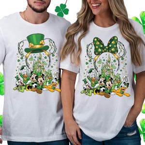Camiseta del Día de San Patricio del Castillo de Disney, camiseta infantil del Día de San Patricio de Disney, camiseta de trébol del Reino Mágico de Disneyland, camiseta familiar de San Patricio de Disney imagen 3