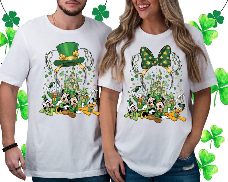 Camiseta del Día de San Patricio del Castillo de Disney, camiseta infantil del Día de San Patricio de Disney, camiseta de trébol del Reino Mágico de Disneyland, camiseta familiar de San Patricio de Disney imagen 3