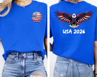 USA 2026 Soccer T-Shirt, Eagle Graphic Fan Apparel