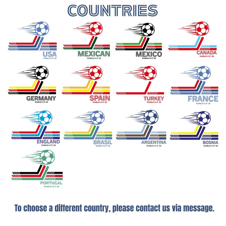 Retro Soccer Tees: Brazil, Argentina, USA, Mexico, England, Portugal, France, Germany World Cup 2026 image 5