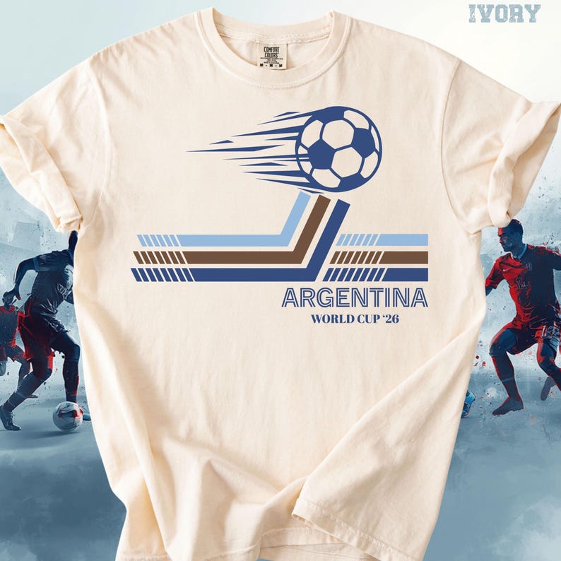 Retro Soccer Tees: Brazil, Argentina, USA, Mexico, England, Portugal, France, Germany World Cup 2026 image 10