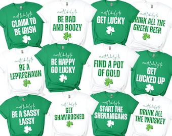 Funny St. Patrick's Day Group Shirt, Lucky Shamrock Tee