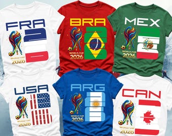 2026 World Cup Soccer Tee, USA Canada Mexico Football Fan Shirt
