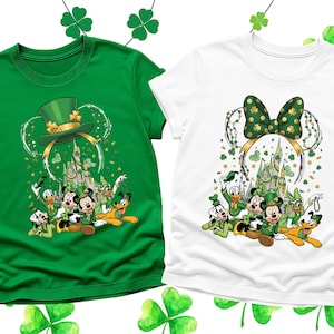 Camiseta del Día de San Patricio del Castillo de Disney, camiseta infantil del Día de San Patricio de Disney, camiseta de trébol del Reino Mágico de Disneyland, camiseta familiar de San Patricio de Disney imagen 1