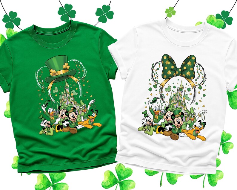 Camiseta del Día de San Patricio del Castillo de Disney, camiseta infantil del Día de San Patricio de Disney, camiseta de trébol del Reino Mágico de Disneyland, camiseta familiar de San Patricio de Disney imagen 1