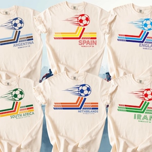Retro Soccer Tees: Brazil, Argentina, USA, Mexico, England, Portugal, France, Germany World Cup 2026 image 4