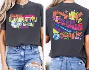 Comfort colors Illumination Station Christian T-shirt, Shining A Light On Who Jesus Really is Easter Shirt