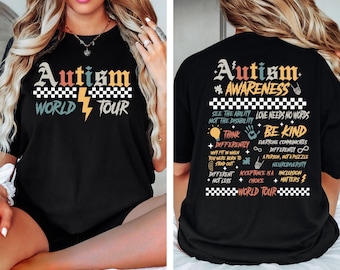 Autism Awareness World Tour Shirt, Neurodiversity Comfort Colors Tee