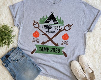 Custom Scout Camp Shirt - Name and Year 2026, Unisex Fit