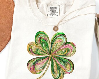 Comfort Colors St Patricks Day Shirt, Lucky Shamrock Tee