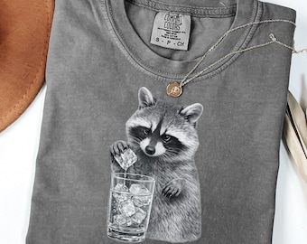 Funny Raccoon Comfort Colors Shirt, No Ice Please Graphic Tee