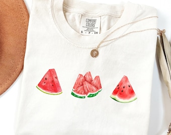 Comfort Colors® Watermelon Shirt, Summer Fruit Shirt, Cottagecore Clothing Vegan Tee, Funny Garden Shirt, Aesthetic Vegetable Shirt