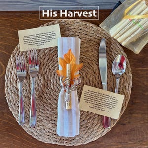 His Harvest - Parchment Paper Blessing Scrolls - 44 Count Blessing Set - Bible - Scripture