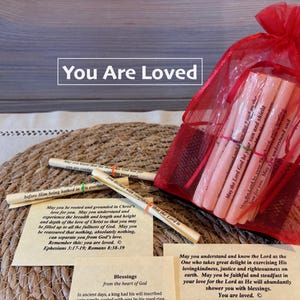 You Are Loved - Parchment Paper Blessing Scrolls - 30 Count Blessing Set - Bible - Scripture