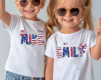 Personalized July 4th Children's and Adult T-shirts: Patriotic Children's T-shirt