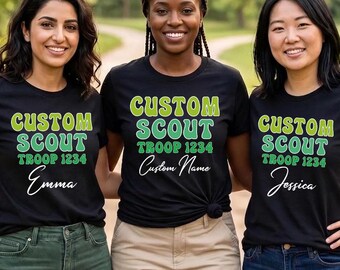 Custom Scout Troop Shirt, Personalized Team Tee