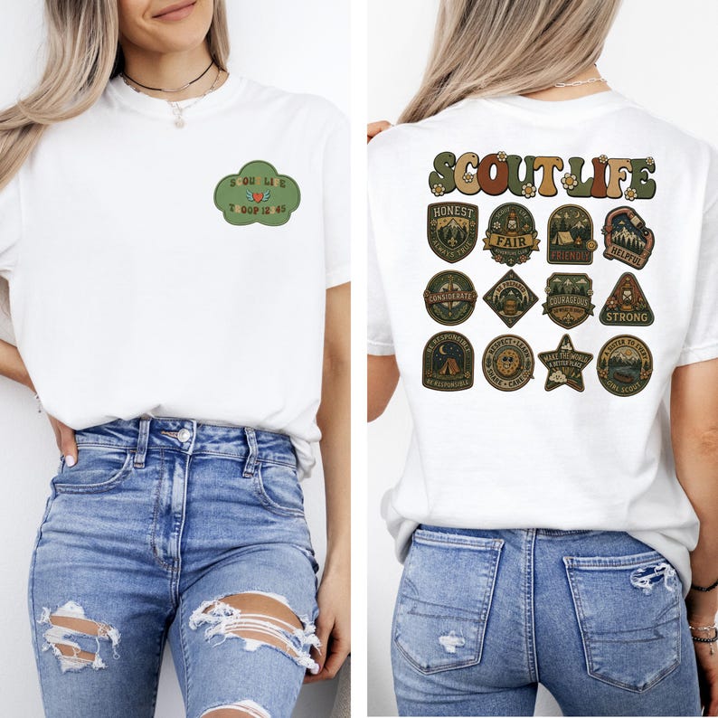 Unisex Scout Life T-Shirt, Retro Scout Life Shirt, Motivational Camping Hoodie, Girl Scouts Troop, Gift For Mom image 7
