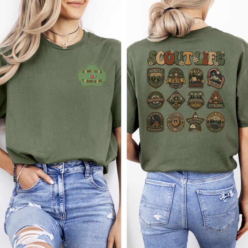 Unisex Scout Life T-Shirt, Retro Scout Life Shirt, Motivational Camping Hoodie, Girl Scouts Troop, Gift For Mom image 5