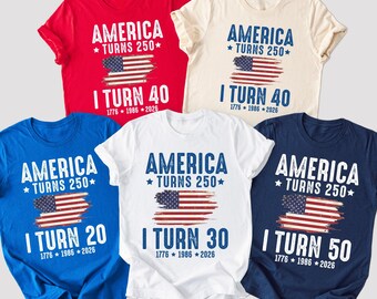 Custom USA 250th Anniversary Shirt: Patriotic Birthday Tee - Unisex Fit