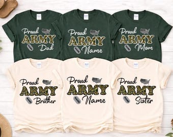 Proud Army Mom Dad Sister Shirt - Custom Military Family Tee