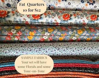 Fat Quarter Bundle Quilting Fabric Cotton Floral Print Vintage-look Sewing Material Craft Project Patchwork Quilt Precut Assorted Color