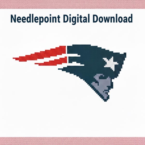 Digital Needlepoint Design - Patriots Logo