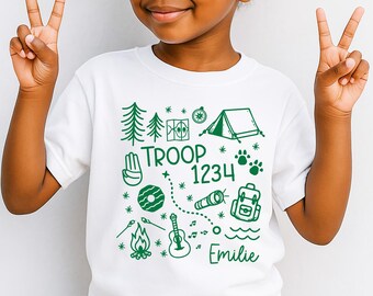 Custom Scout Troop Shirt, Personalized Team Tee