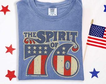 Comfort Colors® Spirit Of 76 T-Shirt, USA 250 Anniversary Shirt,  4th July Patriotic America Shirt, 250 Years Freedom Comfort Colors Tee