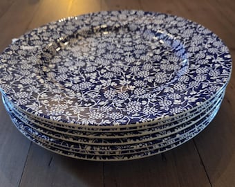 Royal Stafford "Blackberry Blue" Dinner Plates (Set of 7)