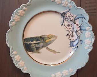 Anthropologie 'Nature Made' kameleon-dessertbord