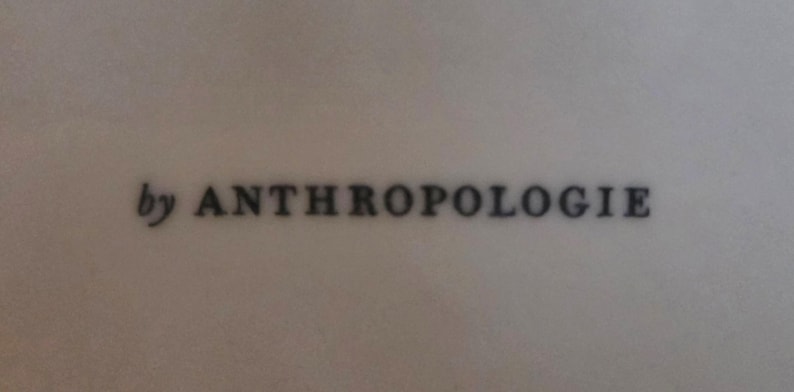 May include: The phrase "by ANTHROPOLOGIE" is displayed in a dark gray, stylized font. The text is centered on a light gray background.