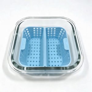 Slab Tech Edition Banger Basket Insert – Dual Chamber Dab Organizer with Pyrex Dish