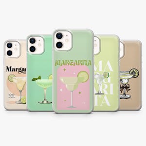 Funda para teléfono Margarita, elegante funda para cóctel, compatible con iPhone 17Pro, 16, 15, 14, 13, 12, Samsung S26, S25, S24, S23Fe, A16, A56, Pixel 10, 9Pro.