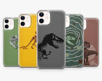 Funda Jurásica con diseño de Dinosaurio Rex para iPhone 17Pro, 17, 16, 15, 14, 13, 12, Samsung S26, S25, S24, S23Fe, A16, A56, Pixel 10, 9Pro