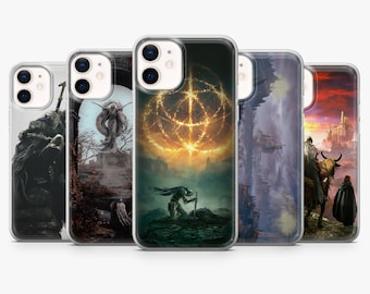 Funda para teléfono Elder Ring con diseño de videojuego para iPhone 17Pro, 16, 15, 14, 13, 12, Samsung S26, S25, S24, S23Fe, A16, A56, Pixel 10, 9Pro