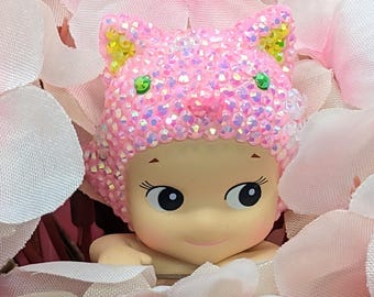bedazzled cherry blossom cat sonny angel hipper (authentic)