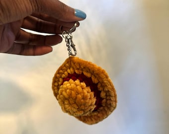 Straw hat Keychain/Bag Charm (Crochet)