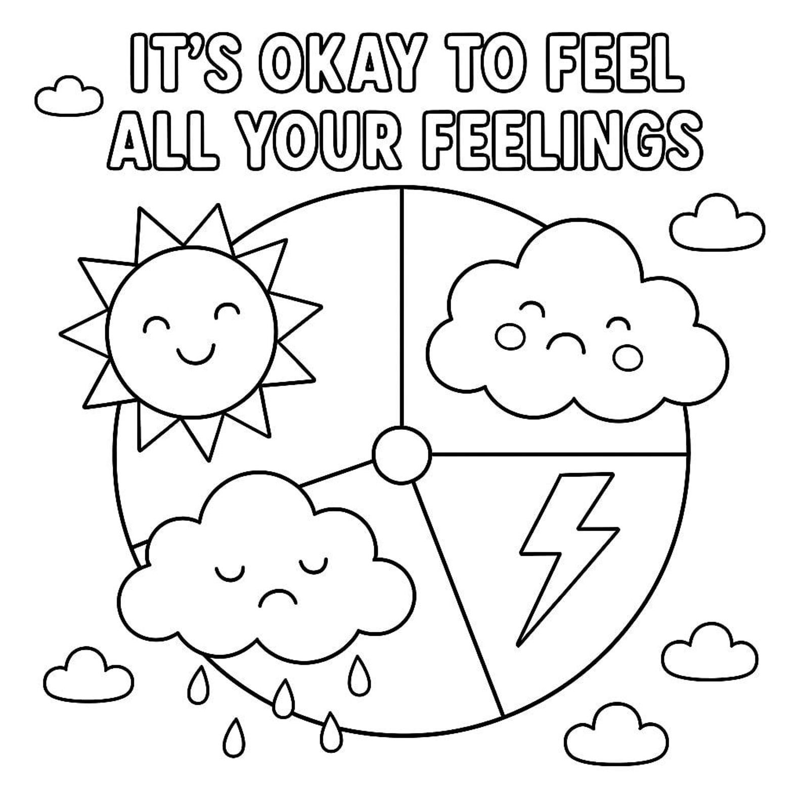 Big Feelings Coloring Page | Gentle Emotional Support Printable for ...