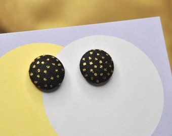 Boucles D'oreilles Tiges Pois Dorés