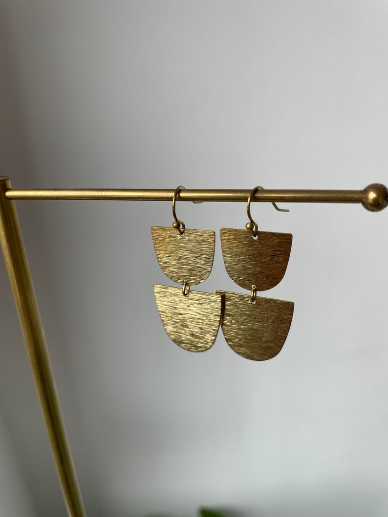 Earrings half ovals image 4