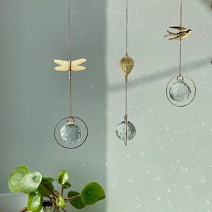 Suncatchers set of 3 light catchers, rainbow crystal, window decoration, gift for birth, small thank you