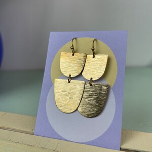 Earrings half ovals image 3