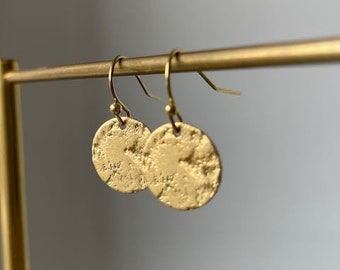 Boucles d'oreilles cercle paysage lunaire