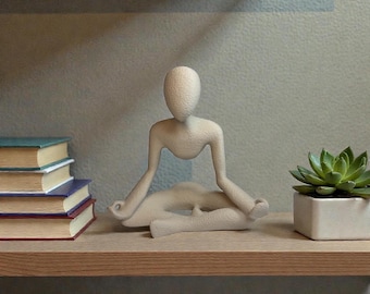 Nobody Medito Sculpture - Abstract Yoga Figure-Custom Colors Availabe